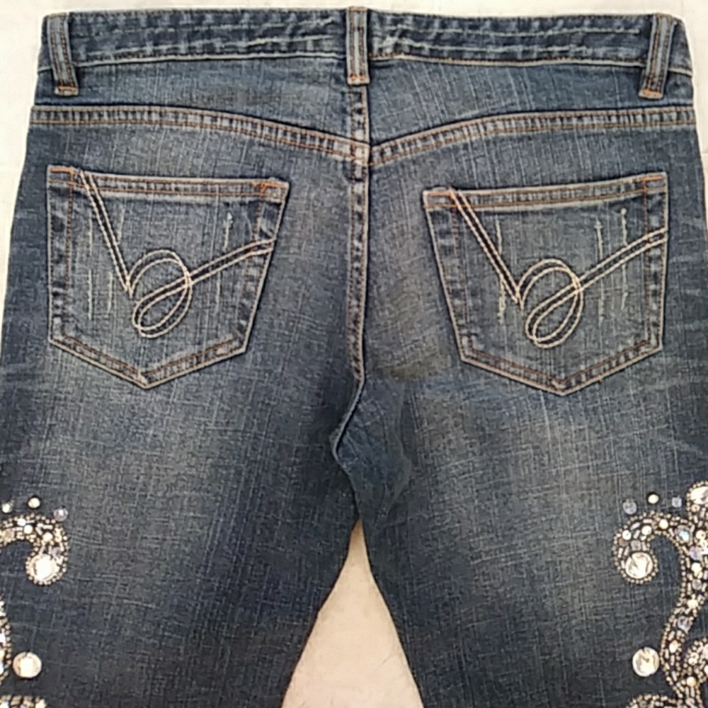 "RARE"bebe Crystal Stretch Jeans - Picture 6 of 6